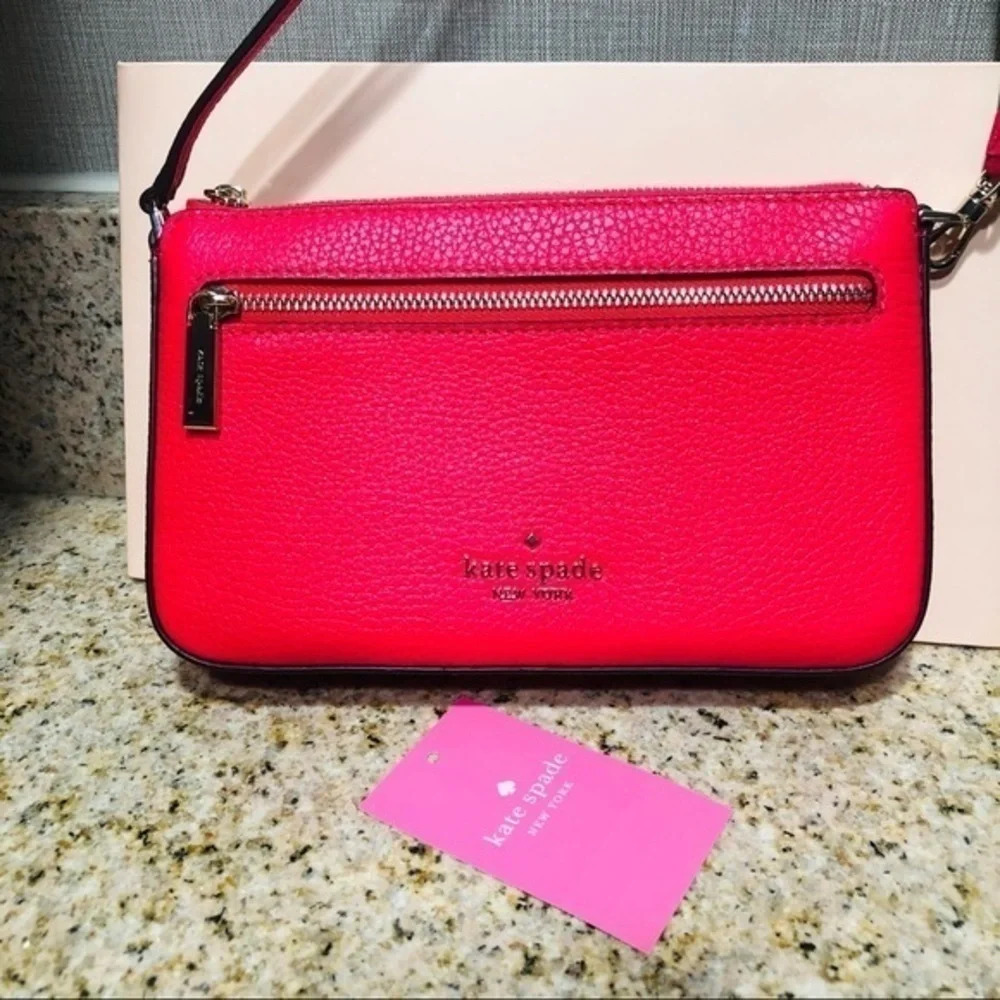Kate Spade New York Pink Pebbled Leather Convertible Shoulder Bag NWT - Picture 6 of 10
